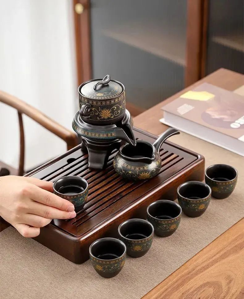 【汀和大福】鎏金堆花 西域尊貴 愛不釋手的自動茶具，1秒自動出水，隨時隨地打造茶生活