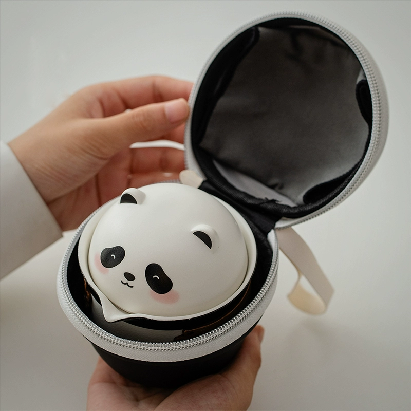 【汀和大福】熊貓旅行茶具便攜式一壺三杯 【汀和大福】熊貓旅行茶具便攜式一壺三杯